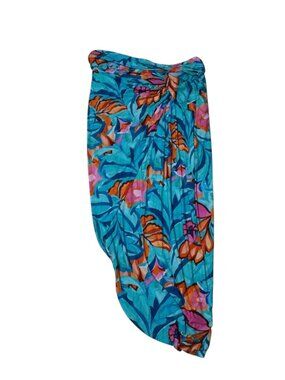 Sunshine 79 Polynesia Tropics Size XL Floral Beach Cover Up Skirt Sarong Resort